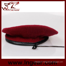 Beret militaire armée Beret béret rouge 100 % laine Beret